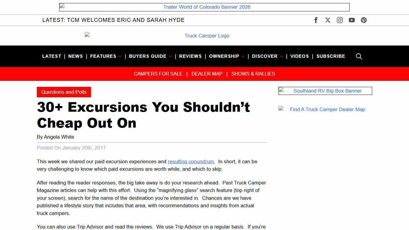 30+ Excursions You Shouldn't Cheap Out On - Truck Camper Magazine