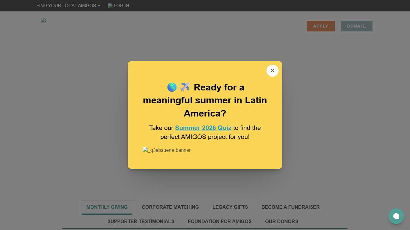 Support AMIGOS - Amigos de las Americas