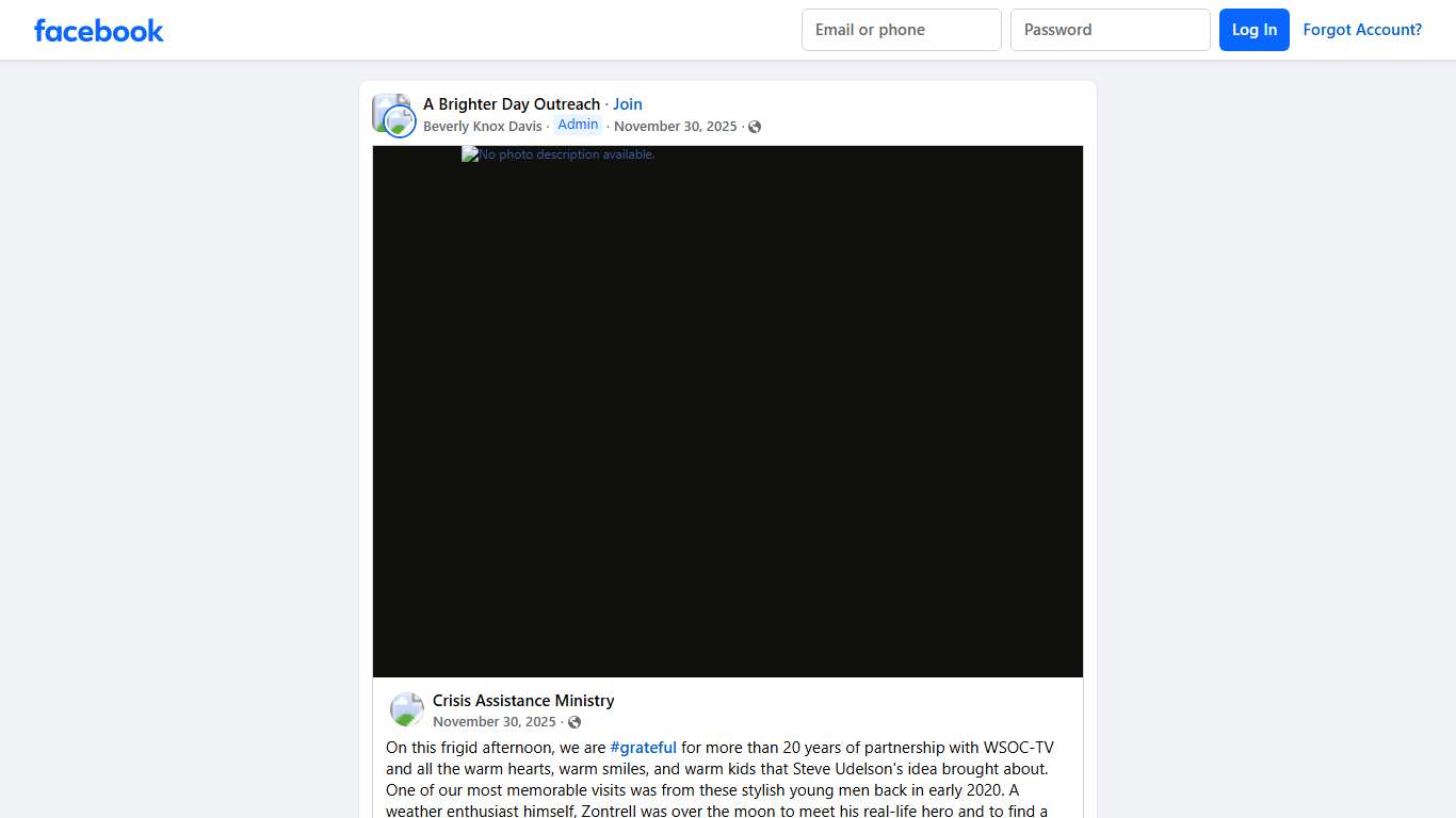 A Brighter Day Outreach Facebook